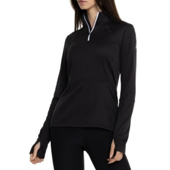 NEW Spyder Charger Base Layer Top - Black, Zip Neck, Long Sleeve Size Medium - Picture 1 of 5